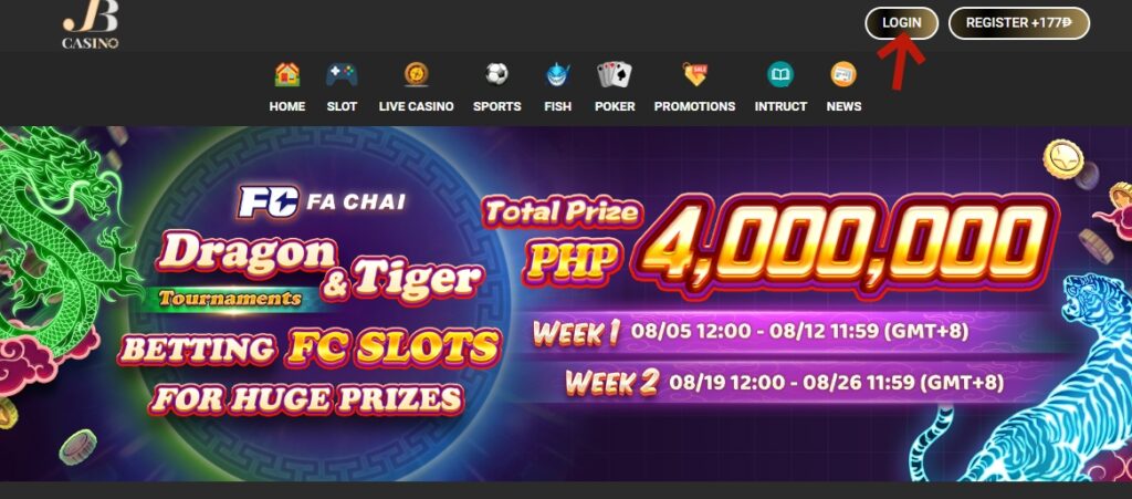 JB Casino Login in Website